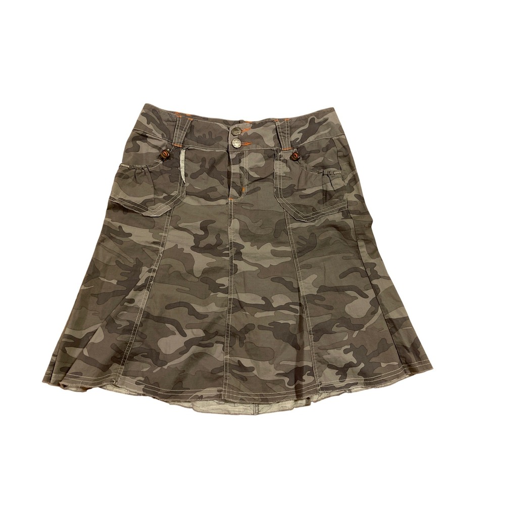 Rewind Women's Camouflage Cargo Skirt‎ Size 7 A-Line Utility Casual Outdoor